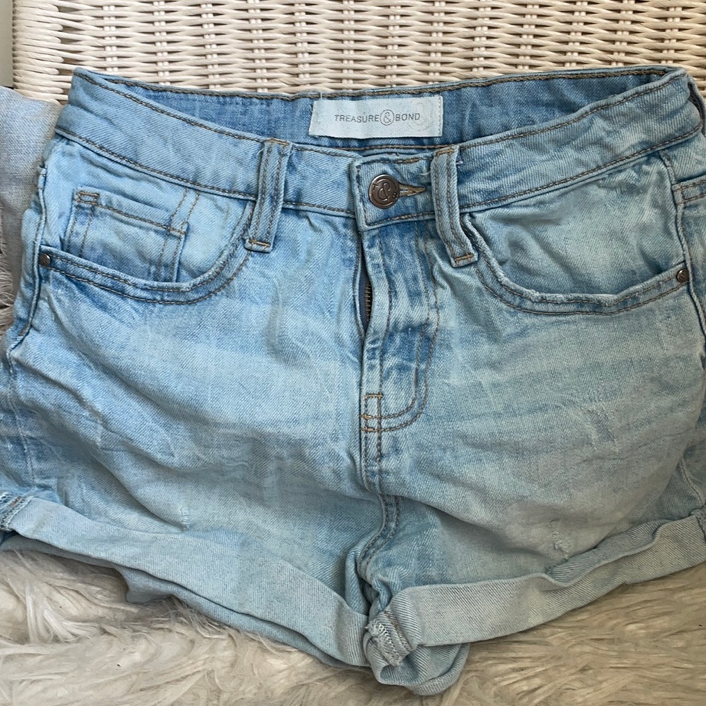Treasure & Bond girls cuffed shorts